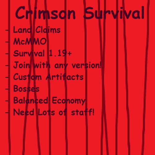 Screenshot from Crimson Survival Minecraft Server