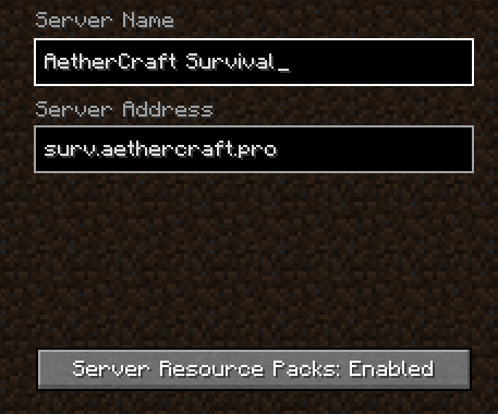 Screenshot from AetherCraft Survival Multijugador Minecraft Server
