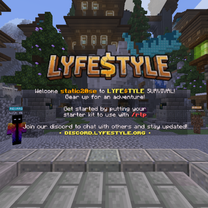 Screenshot from LYFESTYLE SURVIVAL | Dungeons, Toolskins, Battlepass, Cosmetics Minecraft Server