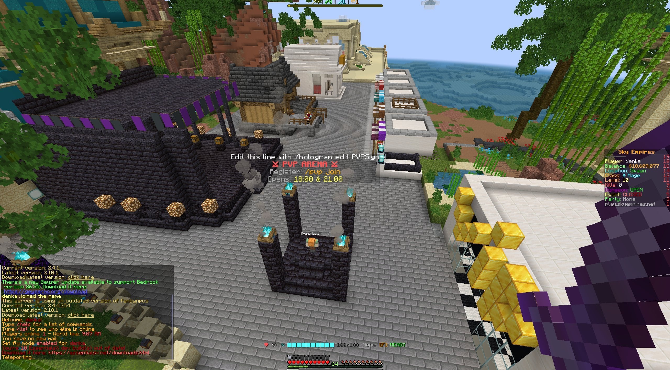 Screenshot from Sky Empires Minecraft Server
