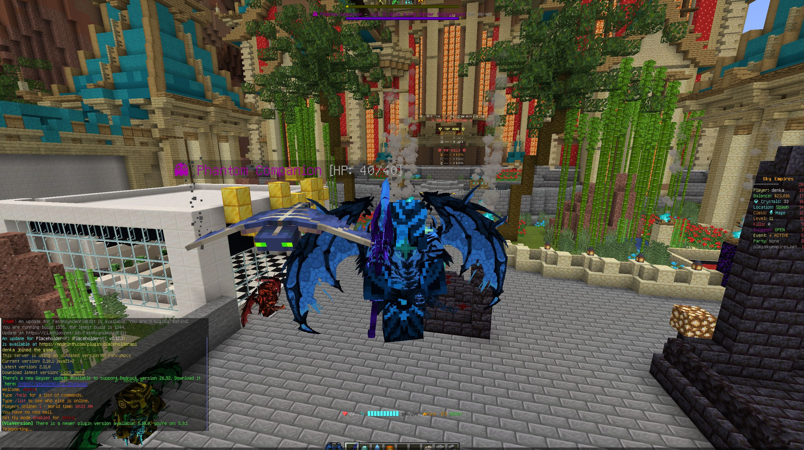 Screenshot from Sky Empires Minecraft Server