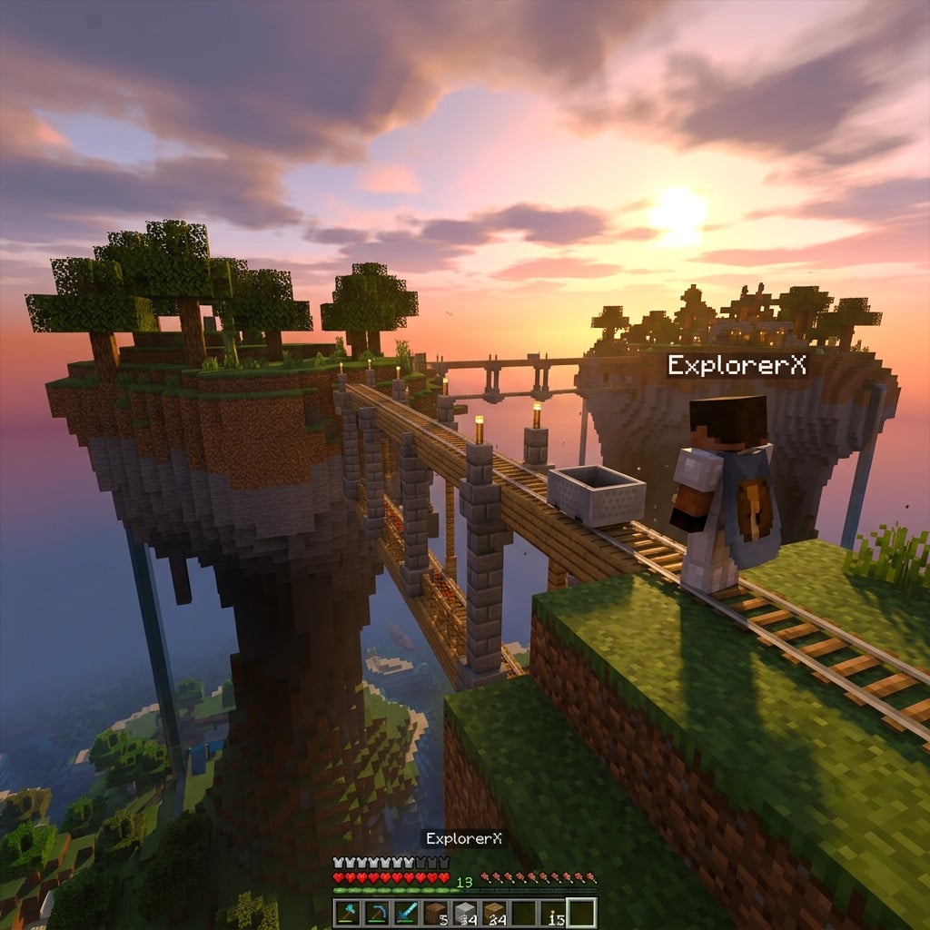 Screenshot from SkyRail Minecraft Server Screenshot from SkyRail Minecraft Server
